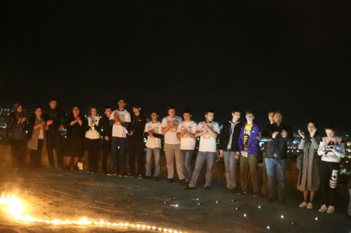 На крепости Нарын-кала состоялась акция "Голубь мира"